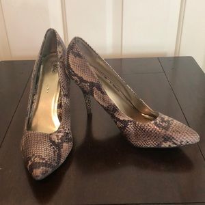 Target Mossimo snakeskin heels